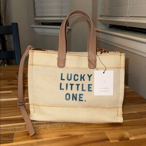 TWO LC Lauren Conrad Tan Canvas Tote Bags